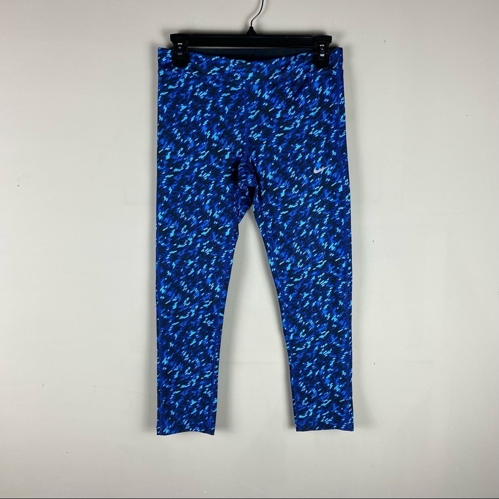Nike Dri-Fit Pull On Printed Capri Leggings Sporty Workout‎ Athletic Gym Small